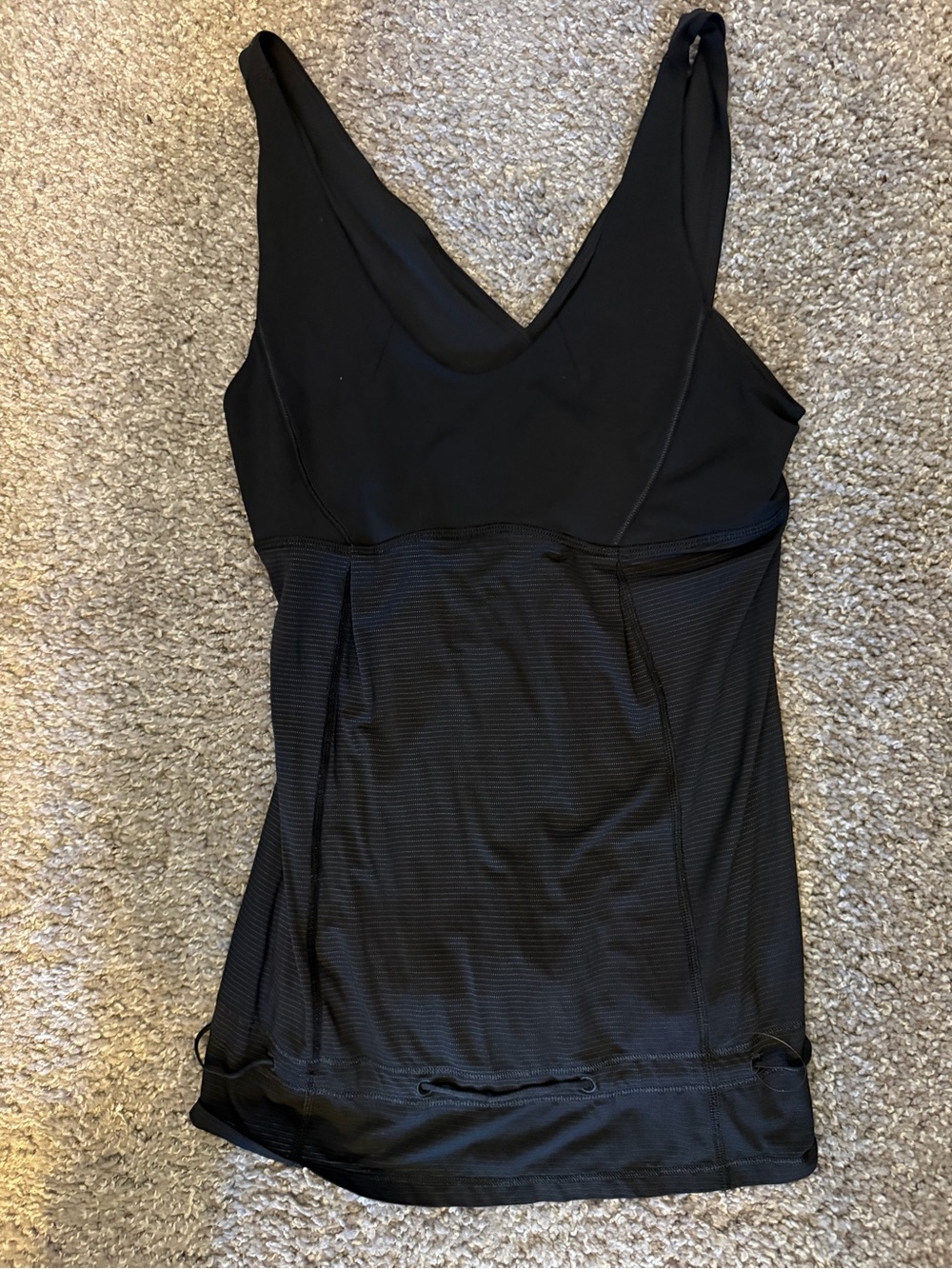lululemon athletica Black Striped Performance Tank